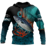 Maxcorners SALTWATER Fishing 3D Hoodie