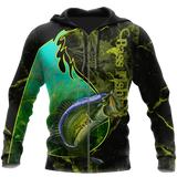 Maxcorners BASS Fishing 3D Hoodie