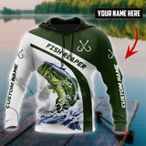 Maxcorners BASS FISHING Customize Name 3D Shirt