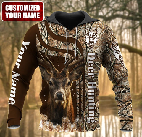 Maxcorners Personalized Name Deer Hunting 2 All Over Printed Unisex Shirt