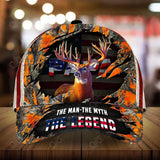 Maxcorners Pride Loralle PAPA Hunting Personalized Hats 3D Multicolored