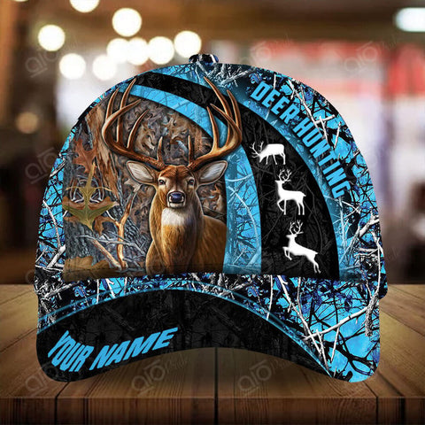 Maxcorners Awesome Deer Hunting Personalized Hats 3D Multicolored