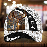Maxcorners Awesome Deer Hunting Personalized Hats 3D Multicolored