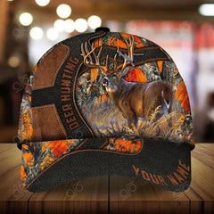 Maxcorners Premium Unique Leather Pattern Deer Hunting Personalized Hats 3D Multicolored
