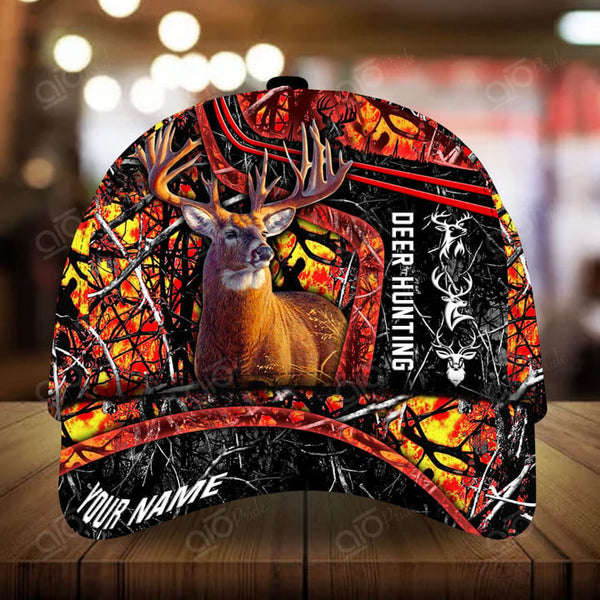 Maxcorners The Best Deer Hunting Personalized Hats 3D Multicolored
