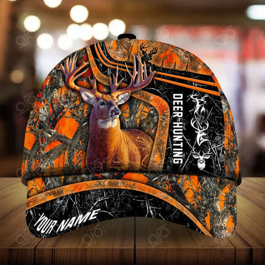 Maxcorners The Best Deer Hunting Personalized Hats 3D Multicolored