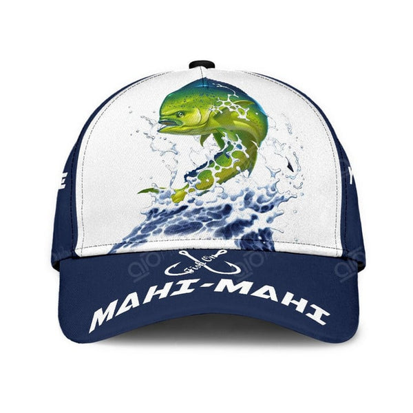 Maxcorners Custom Text Mahi-Mahi Fishing Hook Print 3D Cap