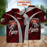 Maxcorners Custom Text Bass Fishing 3D Polo