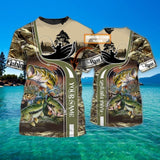 Maxcorners Fishing Customize Name 3D Shirts