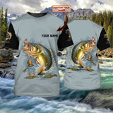 Maxcorners Bass Fishing Customize Name 3D Shirts