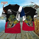 Maxcorners Texas Love Fishing Customize Name 3D Shirts