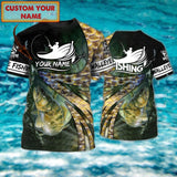 Maxcorners Walleye Fishing Customize Name 3D Shirts