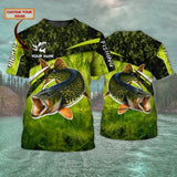 Maxcorners Pike Fishing Customize Name 3D Shirts