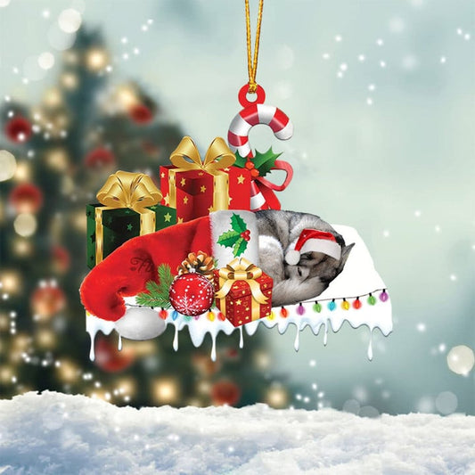 MAXCORNERS COCKAPOO (BLACK) MERRY CHRISTMAS HANGING ORNAMENT