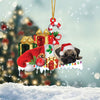 MAXCORNERS TRICOR CORGI MERRY CHRISTMAS HANGING ORNAMENT