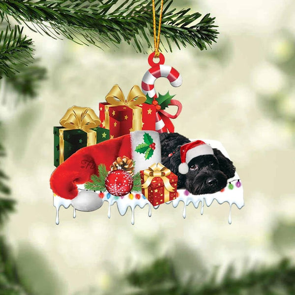 MAXCORNERS CORGI MERRY CHRISTMAS HANGING ORNAMENT