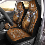 Maxcorners Personalized Name Deer Hunting Forest Hold on Funny Car Seat Covers