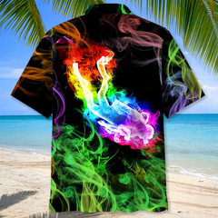 Maxcorners SCUBA DIVING Colorful Hawaiian Shirt