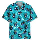 Maxcorners Scuba Diving Mask Dog Colorful Hawaiian Shirt