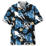 Maxcorners Scuba Diving Nature Colorful Hawaiian Shirt