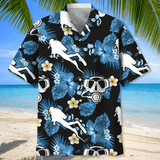 Maxcorners Scuba Diving Nature Colorful Hawaiian Shirt