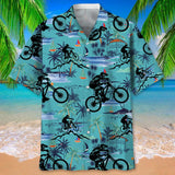 Maxcorner MOUNTAIN BIKE BEACH HAWAIIAN SHIRT