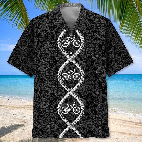 Maxcorner MOUNTAIN BIKE DNA HAWAIIAN SHIRT