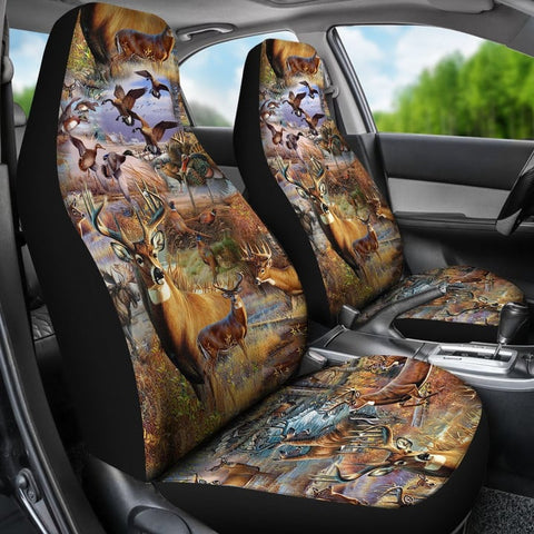 Maxcorners CAMO HUNTING ANIMALS ART Car Seat Covers