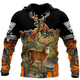 Maxcorners Deer Hunting B2 3D Over Printed Hoodie