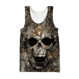 Maxcorners Deer Skull Hunting Custom Name Shirt 3D All Over Printed Clothes