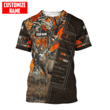 Max Corner PERSONALIZED DEER HUNTING Leather Pattern 1 All Over Printed Shirt Gift For Hunter