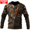 Max Corner PERSONALIZED DEER HUNTING Leather Pattern 1 All Over Printed Shirt Gift For Hunter