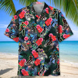 Maxcorner MOUNTAIN BIKE TROPICAL HAWAIIAN SHIRT
