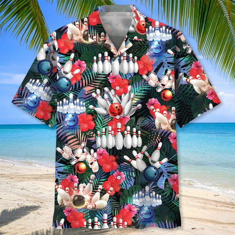 Maxcorners Bowling Tropical Hawaiian Shirt