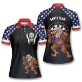 Maxcorners Darts Eagle American Flag Personalized Name And Team Name 3D Shirt