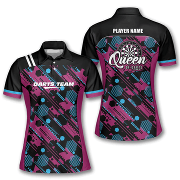 Maxcorners Queen of Darts 4 Personalized Name 3D Shirt