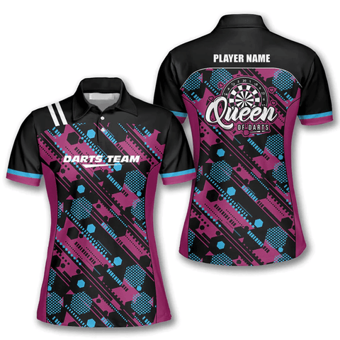 Maxcorners Queen of Darts 4 Personalized Name 3D Shirt