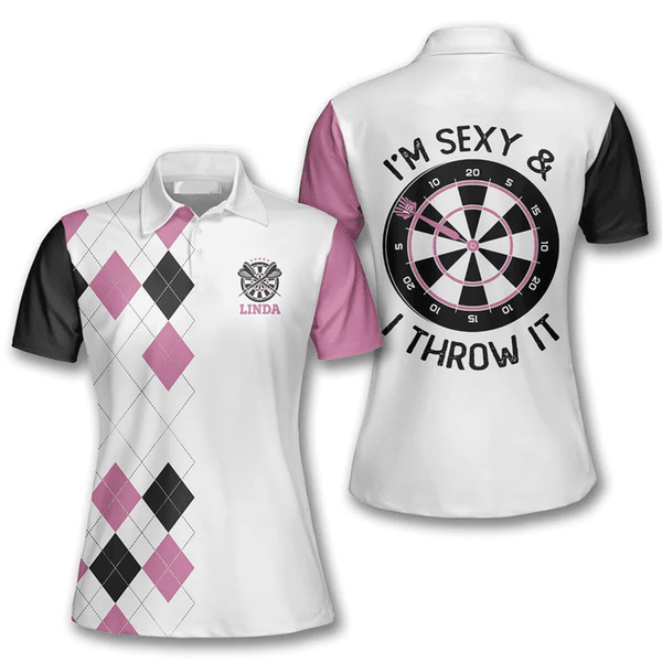 Maxcorners Queen of Darts 5 Personalized Name 3D Shirt