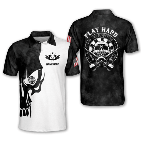 Maxcorners Skull Darts Personalized Name 3D Shirt