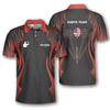 Maxcorners Red Tattoo Pattern Darts Personalized Name And Team Name 3D Shirt