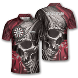 Maxcorners Skull BR Darts Personalized Name And Team Name 3D Shirt