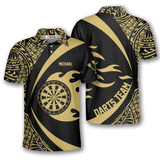 Maxcorners Pattern Tribal Hawaiian Darts Personalized Name And Team Name 3D Shirt