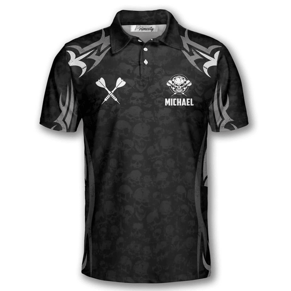 Maxcorners Skull Angel Wings Darts Personalized Name 3D Shirt