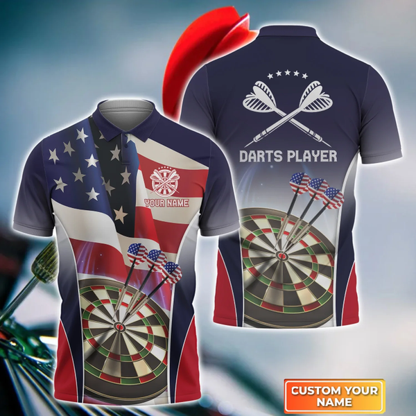 Maxcorners American Darts Player Personalized Name 3D Shirt