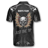 Maxcorners Skull Angel Wings Darts Personalized Name 3D Shirt