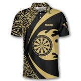 Maxcorners Pattern Tribal Hawaiian Darts Personalized Name And Team Name 3D Shirt