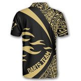 Maxcorners Pattern Tribal Hawaiian Darts Personalized Name And Team Name 3D Shirt