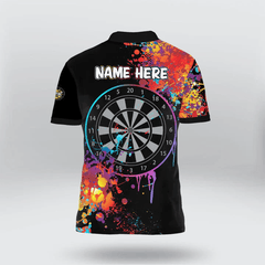 Maxcorners Darts Painted Black Color Personalized Name And Team Name 3D Shirt