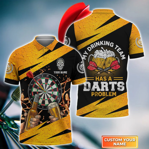 Maxcorners Darts Drinking Team Personalized Name 3D Shirt