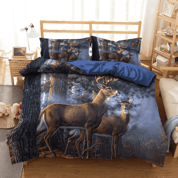 Maxcorners A Righteous Man Goes Deer Hunting Bedding Set